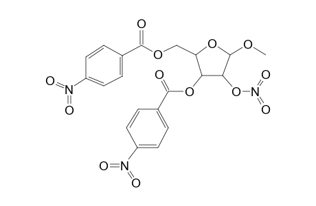 .beta.-Methyl 2-nitroxy-3,5-di-p-nitrobenzoyl-d-arabinose