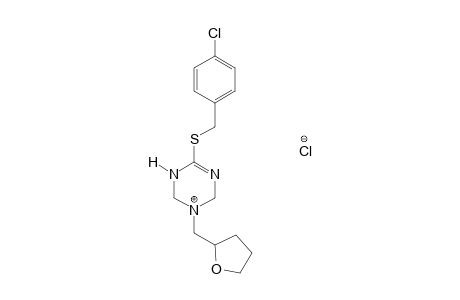 6-[(p-chlorobenzyl)thio]-1,2,3,4-tetrahydro-3-(tetrahydrofurfuryl)-s-triazine, monohydrochloride
