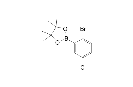 2-(2-Bromo-5-chlorophenyl)-4, 4, 5, 5-tetramethyl-1, 3, 2-dioxaborolane