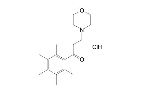 3-morpholino-2',3',4',5',6',-pentamethylpropiophenone, hydrochloride
