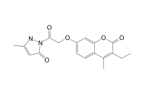 1-[2-(3-Ethyl-4-methyl-2-oxo-2H-1-benzopyran-7-yloxy) acetyl]-3-methyl-1,2-dihydropyrazol-5-one