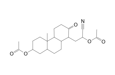 7-Acetoxyperhydrophenanthren-2-one, 4b-methyl-1-(2-acetoxy-2-cyano)ethyl-