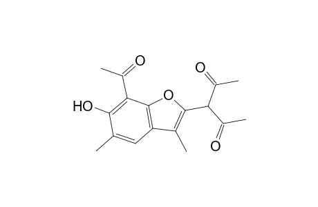 2,4-Pentanedione, 3-(7-acetyl-6-hydroxy-3,5-dimethyl-2-benzofuranyl)-