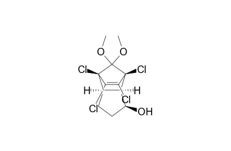 (+/-)-(1R*,2R*,3S*,6R*,7S*)-1,7,8,9-TETRACHLORO-3-HYDROXYTRICYCLO-[5.2.1.0(2,6)]-DEC-8-EN-10-ONE-DIMETHYLKETAL