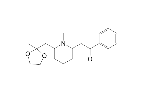 1-Methyl-2-(2-hydroxy-2-phenylethyl)-6-(2-ethylenedioxypropyl)piperidine