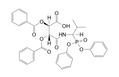 2,3-dihydroxy-N-(2-methyl-1-phosphonopropyl)succinamic acid, p,p-diphenyl ester, dibenzoate (ester)