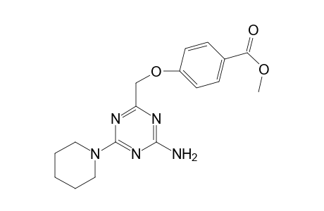 4-(4-Amino-6-piperidin-1-yl-[1,3,5]triazin-2-ylmethoxy)-benzoic acid methyl ester