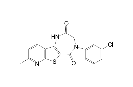 4-(3-Chlorophenyl)-8,10-dimethyl-3,4-dihydro-1H-pyrido[3',2':4,5]thieno[3,2-e][1,4]diazepine-2,5-dione