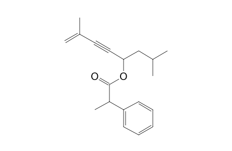 Hydratropic acid, 2,7-dimethyloct-1-en-3-yn-5-yl ester