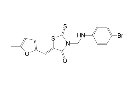 (5Z)-3-[(4-bromoanilino)methyl]-5-[(5-methyl-2-furanyl)methylidene]-2-sulfanylidene-4-thiazolidinone