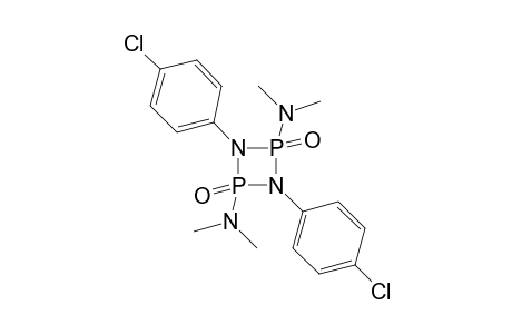 1,3-bis(p-chlorophenyl)-2,4-bis(dimethylamino)-1,3,2,4-diazadiphosphetidine, 2,4-dioxide