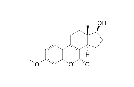 6-Oxaestra-1,3,5(10),8-tetraen-7-one, 17-hydroxy-3-methoxy-, (17.beta.)-(.+-.)-