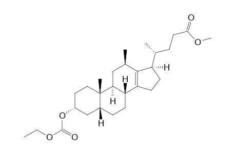 3alpha-Ethoxycarbonyloxy-l2beta-methyl-18-nor-5beta-chol-l3-enoic acid-methylester