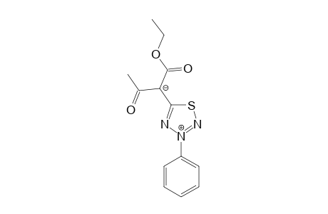 3-PHENYL-1,2,3,4-THIATRIAZOL-3-IUM-5-YL-(ACETYL)-ETHOXYCARBONYL-METHANIDE