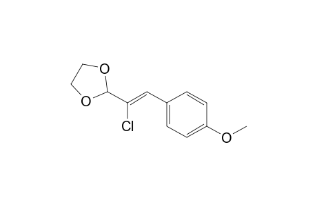 2-[1-Chloro-2-(4-methoxyphenyl)vinyl]-1,3-dioxolane