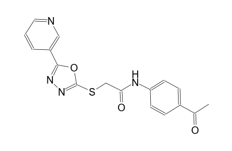 N-(4-acetylphenyl)-2-{[5-(3-pyridinyl)-1,3,4-oxadiazol-2-yl]sulfanyl}acetamide