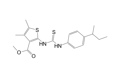 methyl 2-{[(4-sec-butylanilino)carbothioyl]amino}-4,5-dimethyl-3-thiophenecarboxylate