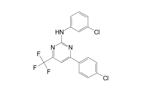 N-(3-chlorophenyl)-4-(4-chlorophenyl)-6-(trifluoromethyl)-2-pyrimidinamine