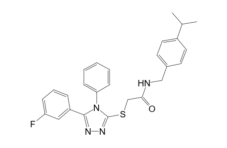 acetamide, 2-[[5-(3-fluorophenyl)-4-phenyl-4H-1,2,4-triazol-3-yl]thio]-N-[[4-(1-methylethyl)phenyl]methyl]-