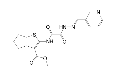 methyl 2-({oxo[(2E)-2-(3-pyridinylmethylene)hydrazino]acetyl}amino)-5,6-dihydro-4H-cyclopenta[b]thiophene-3-carboxylate