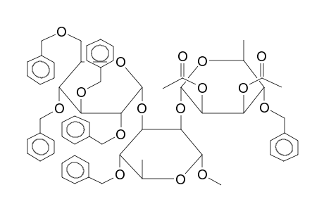 METHYL 4-O-BENZYL-2-O-(4-O-BENZYL-2,3-DI-O-ACETYL-ALPHA-L-RHAMNOPYRANOSYL)-3-O-(2,3,4,6-TETRA-O-BENZYL-ALPHA-D-GLUCOPYRANOSYL)-ALPHA-L-RHAMNOPYRANOSIDE
