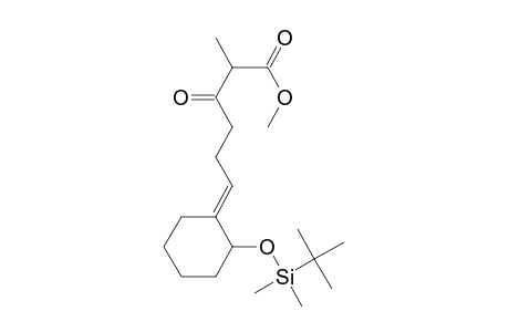 Hexanoic acid, 6-[2-[[(1,1-dimethylethyl)dimethylsilyl]oxy]cyclohexylidene]-2-methyl -3-oxo-, methyl ester