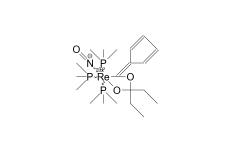 4,4-Diethyl-(nitroso-tris(trimethylphosphino)-1-rhenia)-3,5-dioxa-cyclopentadienylidene-cyclopentane