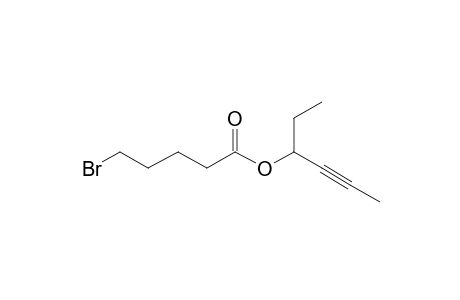 5-Bromovaleric acid, hex-4-yn-3-yl ester