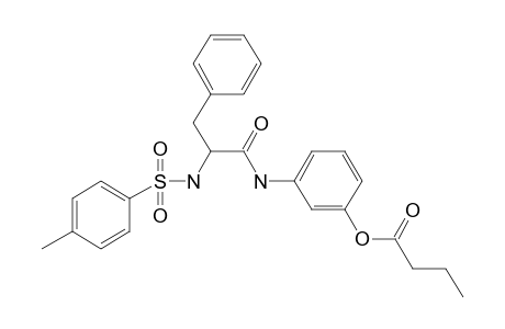 3-[[1-[(4-Methylphenylsulfonyl)amino]-2-phenylethyl]carbonylamino]phenyl butanoate