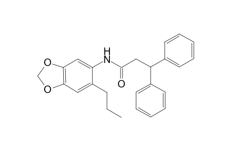 3,3-Diphenyl-N-(6-propyl-1,3-benzodioxol-5-yl)propanamide