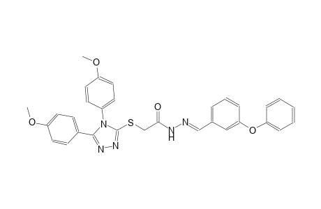 2-{[4,5-bis(4-methoxyphenyl)-4H-1,2,4-triazol-3-yl]sulfanyl}-N'-[(E)-(3-phenoxyphenyl)methylidene]acetohydrazide