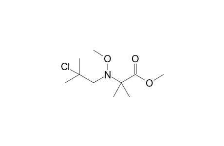 Methyl .alpha.-[N-methoxy-N-(2'-chloro-2'-methylpropyl)amino]isobutyrate