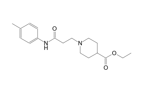 4-Piperidinecarboxylic acid, 1-[3-[(4-methylphenyl)amino]-3-oxopropyl]-, ethyl ester