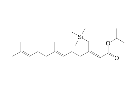 2,6,10-Dodecatrienoic acid, 7,11-dimethyl-3-[(trimethylsilyl)methyl]-, 1-methylethyl ester, (Z,E)-