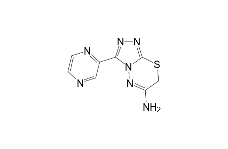 7H-[1,2,4]Triazolo[3,4-b][1,3,4]thiadiazin-6-amine, 3-(2-pyrazinyl)-