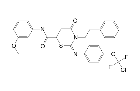 2-({4-[chloro(difluoro)methoxy]phenyl}imino)-N-(3-methoxyphenyl)-4-oxo-3-(2-phenylethyl)-1,3-thiazinane-6-carboxamide