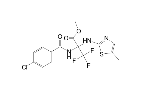 2-[[(4-chlorophenyl)-oxomethyl]amino]-3,3,3-trifluoro-2-[(5-methyl-2-thiazolyl)amino]propanoic acid methyl ester