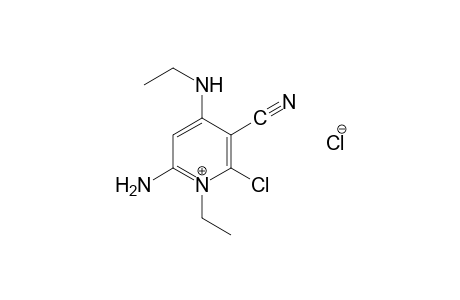 6-amino-2-chloro-3-cyano-1-ethyl-4-(ethylamino)pyridinium chloride