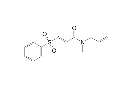 (E)-3-(benzenesulfonyl)-N-methyl-N-prop-2-enyl-2-propenamide