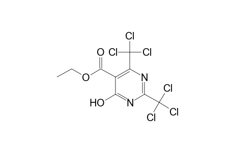 2,4-bis(trichloromethyl)-6-hydroxy-5-pyrimidinecarboxylic acid, ethyl ester