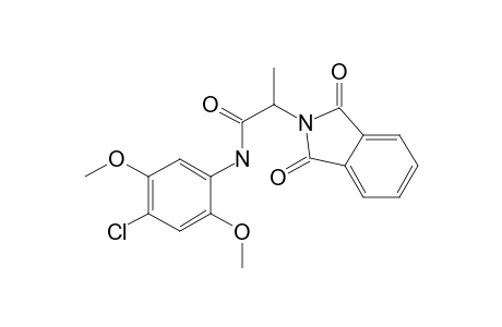 2-[1,3-bis(oxidanylidene)isoindol-2-yl]-N-(4-chloranyl-2,5-dimethoxy-phenyl)propanamide