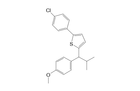 2-(4-chlorophenyl)-5-(1-(4-methoxyphenyl)-2-methylpropyl)thiophene