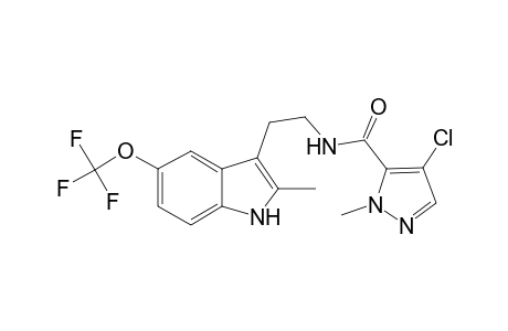 1H-pyrazole-5-carboxamide, 4-chloro-1-methyl-N-[2-[2-methyl-5-(trifluoromethoxy)-1H-indol-3-yl]ethyl]-