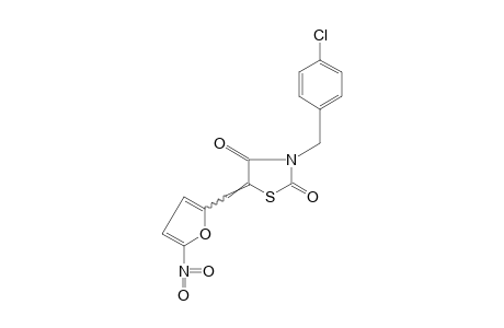 3-(p-CHLOROBENZYL)-5-(5-NITROFURFURYLIDENE)-2,4-THIAZOLIDINEDIONE