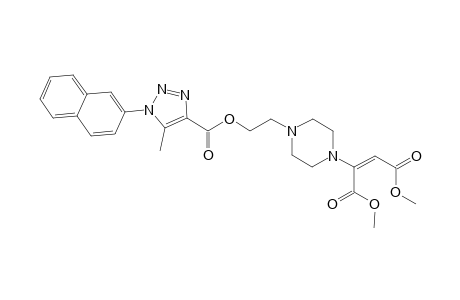 1-[(E)-1,2-(Dimethoxycarbonyl)ethen-1-yl]-4-[2-(5-methyl-1-(naphthalen-2-yl)-1H-1,2,3-triazole-4-carboyloxyl)eth-1-yl]piperazine