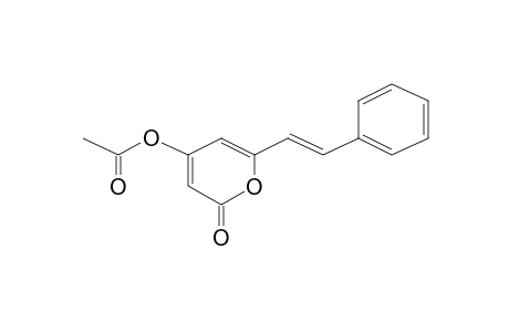 2H-Pyran-2-one, 4-(acetyloxy)-6-(2-phenylethenyl)-