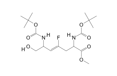 (Z)-2,6-bis(tert-butoxycarbonylamino)-4-fluoro-7-hydroxy-hept-4-enoic acid methyl ester