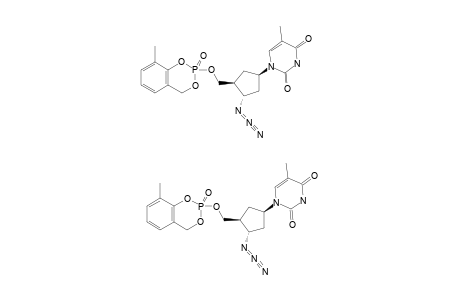 3-METHYL-CYCLOSALIGENYL-(3'-AZIDO-6'-CARBA-2',3'-DIDEOXYTHYMIDINYL)-MONOPHOSPHATE;3-ME-CYCLOSAL-CARBA-AZTMP