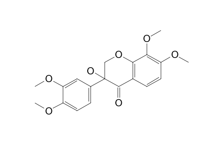 3-(3,4-dimethoxyphenyl)-3-hydroxy-7,8-dimethoxy-2H-chromen-4-one