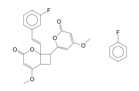 2-OXABICYCLO[4.2.0]OCT-4-EN-3-ONE, REL-(1R,6S,7R,8R)-5-METHOXY-7-(3-FLUOROPHENYL)-8-(4-METHOXY-2-OXO-2H-PYRAN-6-YL)-1-[(E)-2-(3-FLUORO